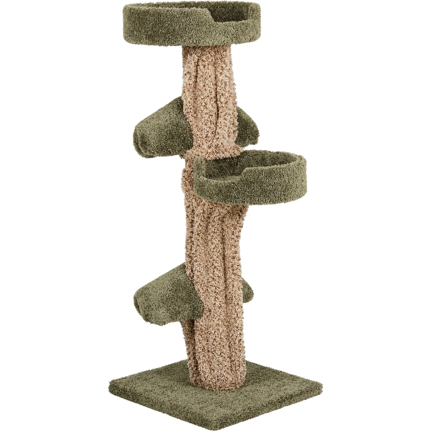 Frisco 49-in Tree-Shaped Real Carpet Wooden Cat Tree 4 Frisco 49-in Tree-Shaped Real Carpet Wooden Cat Tree - Image 2