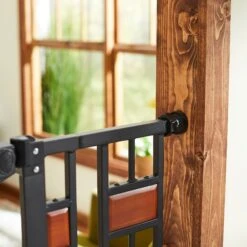 Frisco Wood Accents Extra Tall Auto-close Dog Gate -Frisco 221968 PT3. AC SS1800 V1595282171