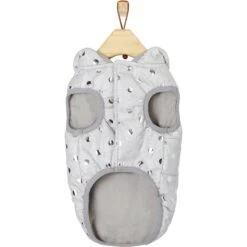 Frisco Mediumweight Silver Polka Dotted Insulated Dog & Cat Coat -Frisco 224017 PT4. AC SS1800 V1600732878