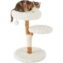 Frisco Natural Wood Modern Cat Tree With Toy, Ivory, Medium 10 Frisco Natural Wood Modern Cat Tree With Toy, Ivory, Medium -Frisco 236561 PT2. AC SS1800 V1615987414