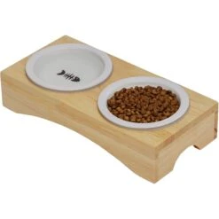 Frisco Double Elevated Cat Bowl With Wood Stand -Frisco 256082 PT3. AC SS1800 V1615312021