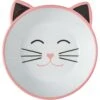 Frisco Cat Face Non-skid Ceramic Cat Bowl, Pink