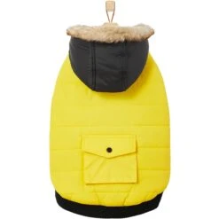 Frisco Heavyweight Anchorage Insulated Dog & Cat Parka, Yellow/Black -Frisco 268397 PT4. AC SS1800 V1628792817