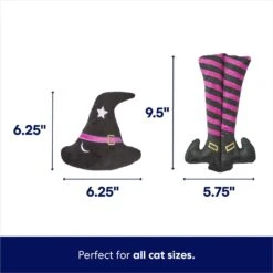 Frisco Halloween Witch Hat & Legs Plush Cat Toy With Catnip, 2 Count -Frisco 270305 PT1. AC SS1800 V1689876446