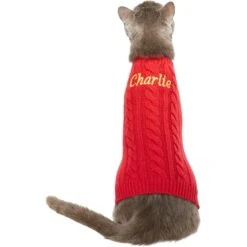 Frisco Personalized Dog & Cat Cable Knitted Sweater -Frisco 285168 PT3. AC SS1800 V1628777262