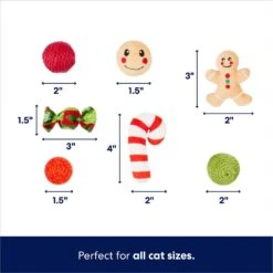 Frisco Holiday Festive Red Variety Pack Gift Box Cat Toy With Catnip, 14 Count -Frisco 287305 PT2. AC SS1800 V1695045657