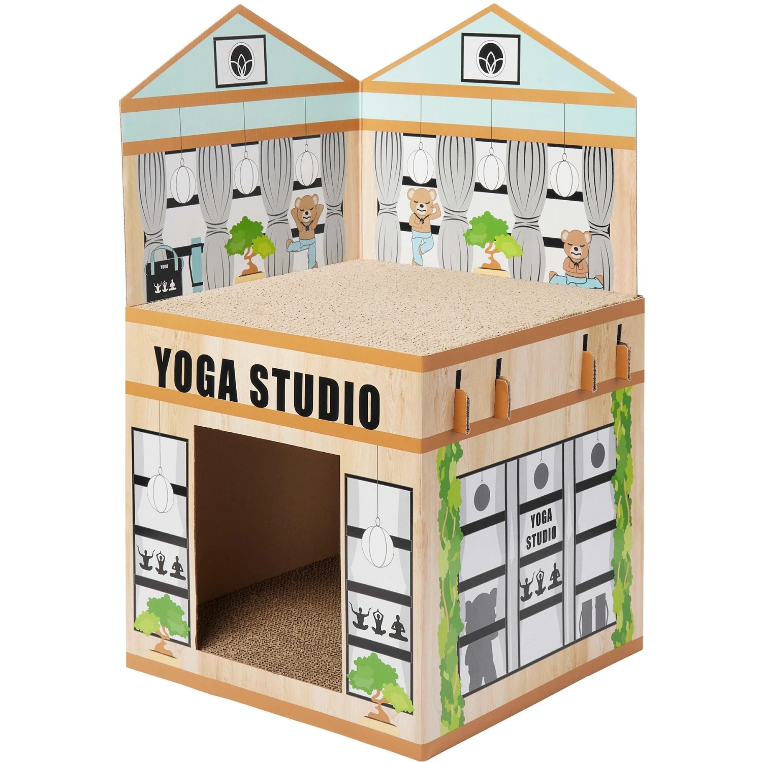 Frisco Yoga Studio Cardboard Cat House, 2-Story 3 Frisco Yoga Studio Cardboard Cat House, 2-Story