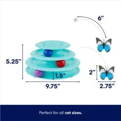 Frisco Butterfly Cat Tracks Cat Toy & Dr. Elsey's Ultra Unscented Clumping Clay Cat Litter -Frisco 293022 PT2. AC SS1800 V1700675839