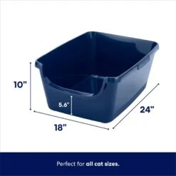 Frisco High Sided Cat Litter Box, Extra Large & World's Best Multi-Cat Unscented Clumping Corn Cat Litter -Frisco 293046 PT2. AC SS1800 V1619998947