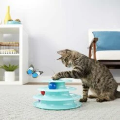 Temptations Classic Tasty Chicken Flavor Soft & Crunchy Cat Treats & Frisco Butterfly Cat Tracks Cat Toy -Frisco 293918 PT5. AC SS1800 V1620087426