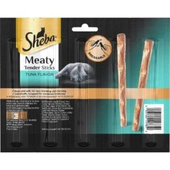 Sheba Meaty Tender Sticks Tuna Flavor Soft Adult Cat Treats & Frisco Squirrel Plush Cat Toy With Refillable Catnip -Frisco 298510 PT2. AC SS1800 V1623200842