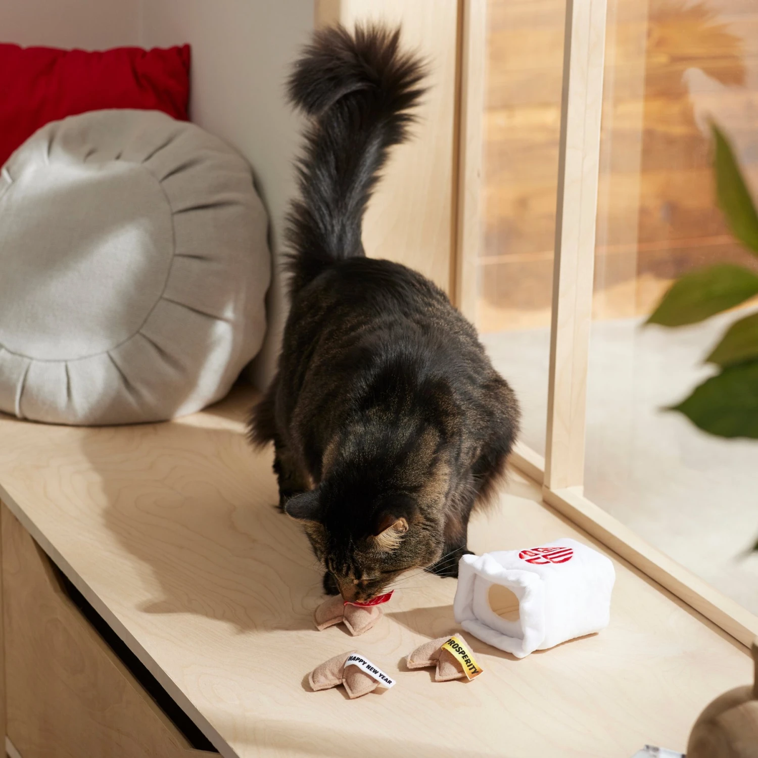 Frisco Lunar New Year Fortune Cookie Plush Cat Toy With Catnip 5 Frisco Lunar New Year Fortune Cookie Plush Cat Toy With Catnip - Image 3