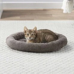 Frisco Self Warming Bolster Round Kitten Bed & Frisco Cactus Cat Scratching Post -Frisco 303576 PT3. AC SS1800 V1623056548