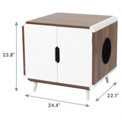 Frisco Mid-Century Modern Side Table Cat Litter Box Cover -Frisco 334645 PT2. AC SS1800 V1653488914