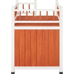 Frisco Outdoor Wooden Cat House With Elevated Balcony Steps -Frisco 360998 PT3. AC SS1800 V1657828422