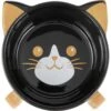 Frisco Cat Face Elevated Bamboo Non-Skid Ceramic Cat Bowl, Black, 1 Cups -Frisco 363383 MAIN. AC SS1800 V1657657267
