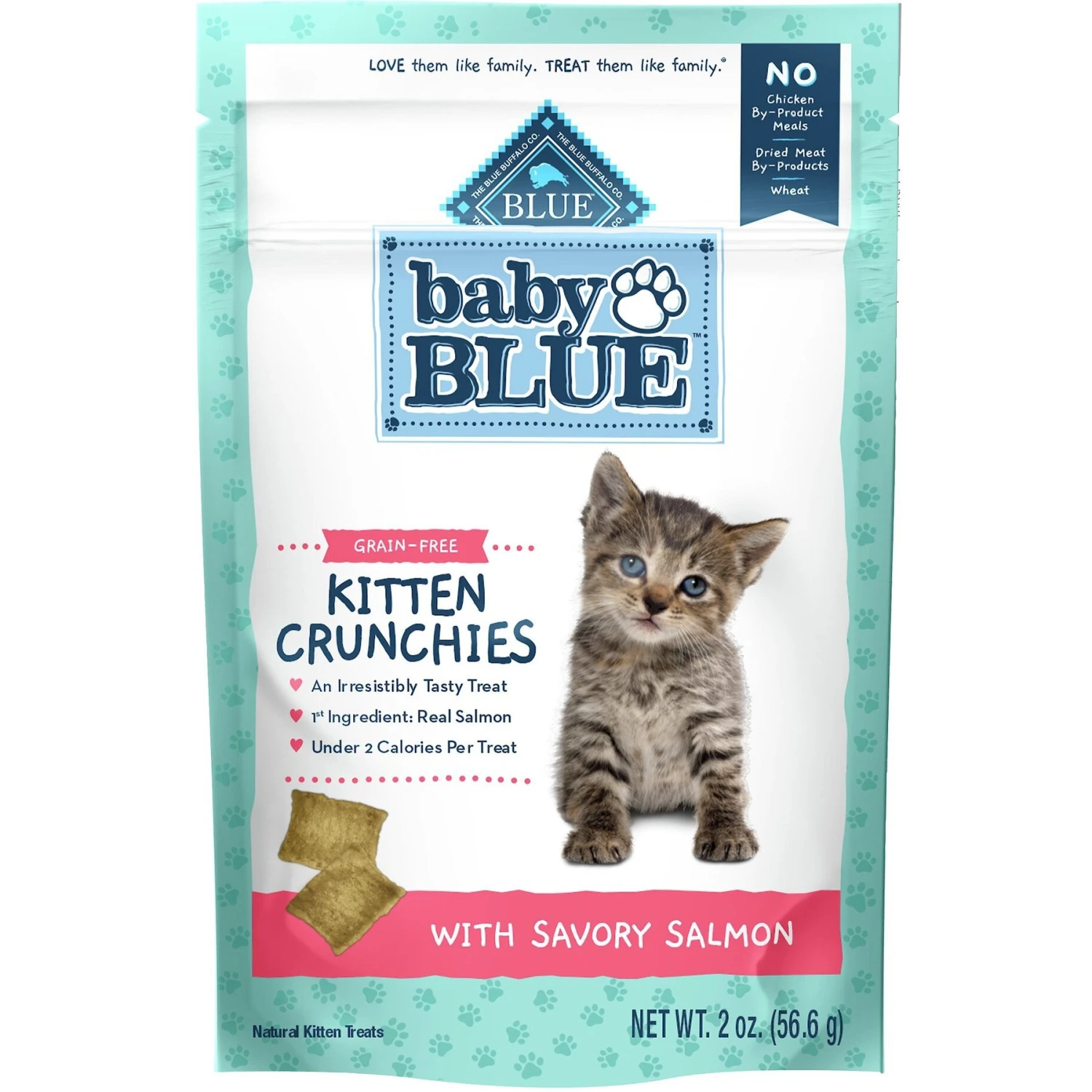 Blue Buffalo Baby Blue Savory Salmon Kitten Treats, 2-oz Bag & Frisco Bird With Feathers Teaser Wand Cat Toy With Catnip 4 Blue Buffalo Baby Blue Savory Salmon Kitten Treats, 2-oz Bag & Frisco Bird With Feathers Teaser Wand Cat Toy With Catnip - Image 2