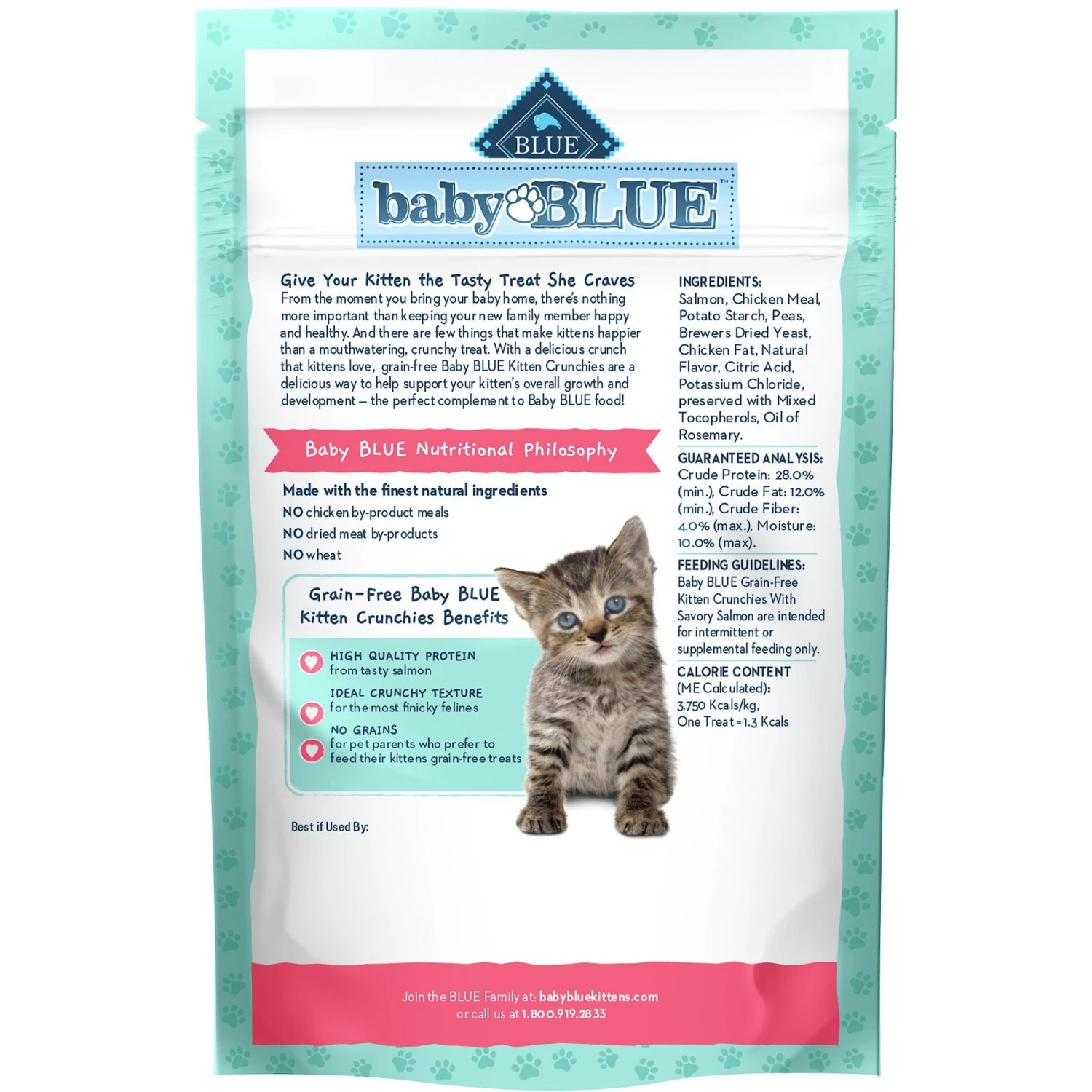 Blue Buffalo Baby Blue Savory Salmon Kitten Treats, 2-oz Bag & Frisco Bird With Feathers Teaser Wand Cat Toy With Catnip 5 Blue Buffalo Baby Blue Savory Salmon Kitten Treats, 2-oz Bag & Frisco Bird With Feathers Teaser Wand Cat Toy With Catnip - Image 3