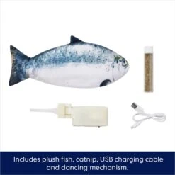 Frisco Interactive Flopping Fish Electronic Cat Toy With Catnip -Frisco 632798 PT2. AC SS1800 V1691073666