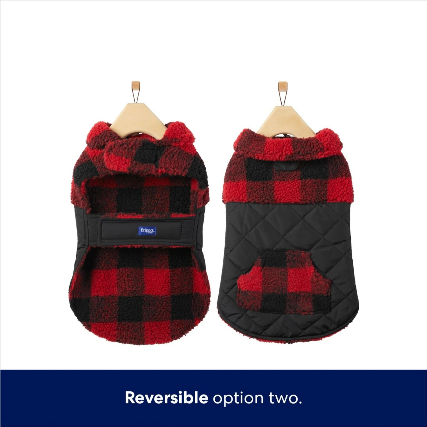 Frisco Reversible Medium Weight Boulder Plaid Dog & Cat Coat 6 Frisco Reversible Medium Weight Boulder Plaid Dog & Cat Coat - Image 4