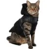 Frisco Medium Weight Faux Leather Dog & Cat Parka With Faux Fur Trimmed Hood, Black -Frisco 719798 MAIN. AC SS1800 V1692380241