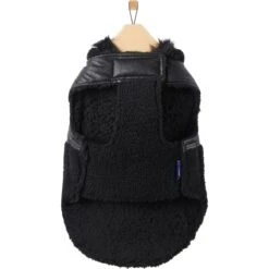 Frisco Medium Weight Faux Leather Dog & Cat Parka With Faux Fur Trimmed Hood, Black 14 Frisco Medium Weight Faux Leather Dog & Cat Parka With Faux Fur Trimmed Hood, Black -Frisco 719798 PT4. AC SS1800 V1692978852