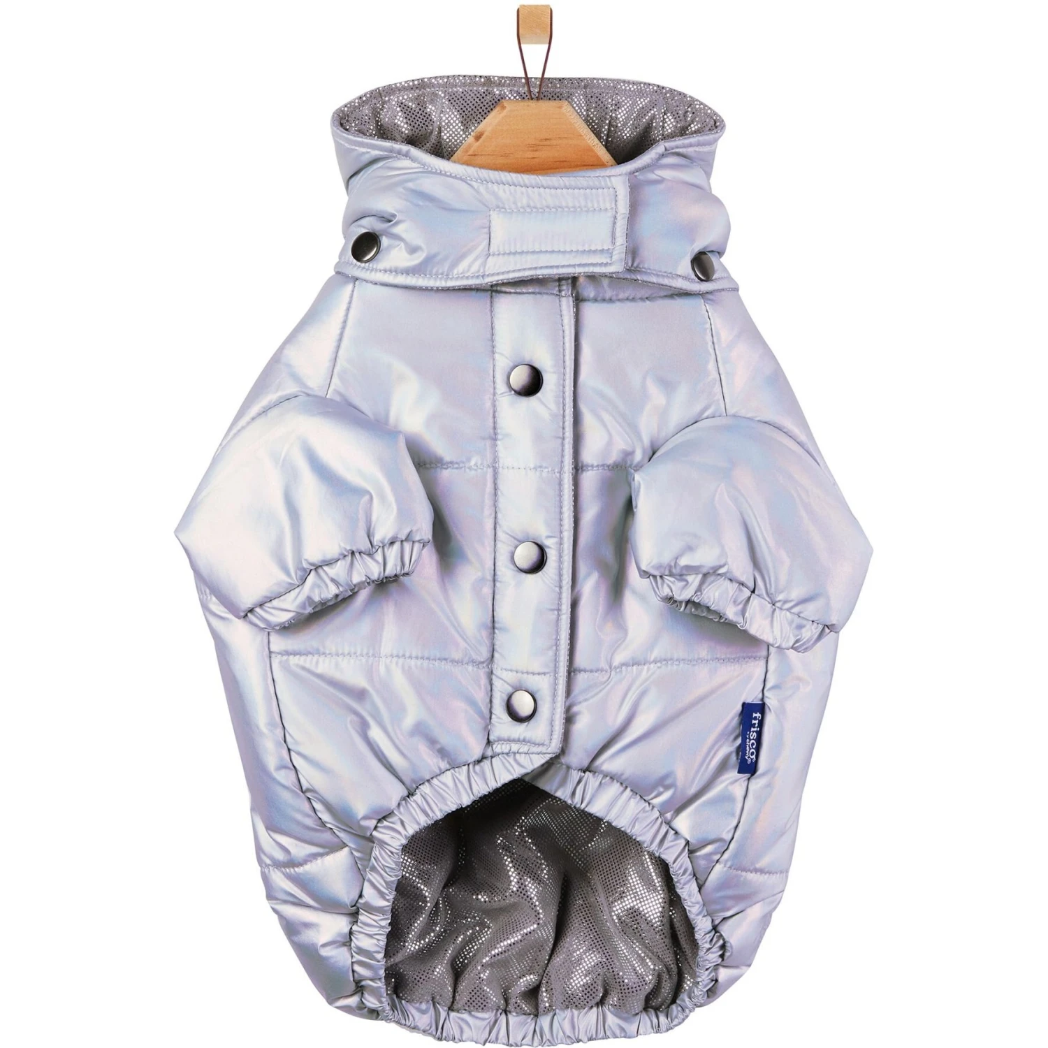 Frisco Heavy Weight Iridescent Quilted Dog & Cat Hooded Puffer Coat 7 Frisco Heavy Weight Iridescent Quilted Dog & Cat Hooded Puffer Coat - Image 5