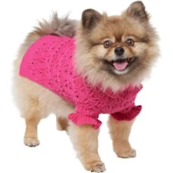 Frisco Ruffle Knit Pointelle Dog & Cat Turtleneck Sweater -Frisco 720646 PT2. AC SS1800 V1703194381
