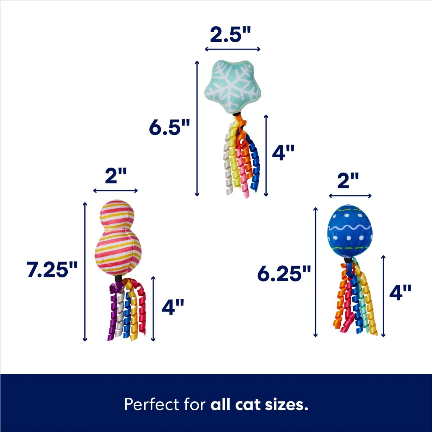 Frisco Holiday Festive Ornaments Plush Cat Toy 4 Frisco Holiday Festive Ornaments Plush Cat Toy - Image 2