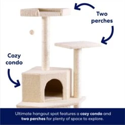 Frisco 52-in Faux Fur Cat Tree & Condo -Frisco 92261 PT3. AC SS1800 V1667227606