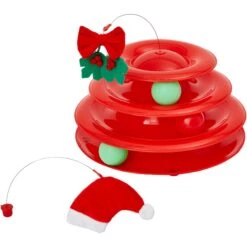 Frisco Holiday Santa Hat & Mistletoe Cat Tracks Cat Toy & Frisco Holiday Gingerbread Interactive Cat Scratcher Cat Toy With Catnip -Frisco 986246 PT1. AC SS1800 V1698257733